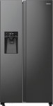 Hisense RS5P535NTFE K&uuml;lg-k&uuml;ljepuhasti, 376-liitrine k&uuml;lmkapiosa, 190-liitrine s&uuml;gavk&uuml;lmik, Total NoFrost, Multi AirFlow, FastFreeze, energiat&otilde;hususe klass E, 178,6 cm x 91,5 cm, must