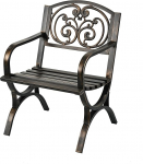 Relaxdays aiatool k&auml;etoega Extra lai metallist antiik aiatool 85,5 x 60 x 56 cm must pronks