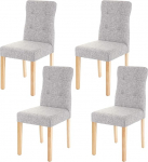 Mendler HWC-E58 4 s&ouml;&ouml;gitooli komplekt FSC sertifitseeritud kangast / tekstiilist hallid heledad jalad