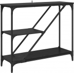 Konsolentisch Schwarz Eichen-Optik 88,5 x 30 x 75 cm Konsolen-Desktop Model882801
