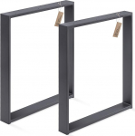 LAMO Manufaktur LTS-01-C-CC-7016 Lauajalad lauale, s&ouml;&ouml;gilauale, lihtsad massiivsed, kandiline profiil 80 x 20 mm, lauaraam 60 x 72 cm (laius x k&otilde;rgus), hall, 2 tk.