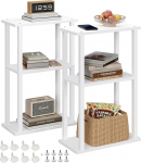 TUTOTAK V&auml;ike k&uuml;ljelaud, kitsas k&uuml;ljelaud, &ouml;&ouml;kapp, 2 tk, ratastega diivanipoolne laud elutuppa v&otilde;i magamistuppa, valge TB01BW0612