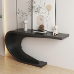 Moodne t&ouml;&ouml;stuslikus stiilis konsoollaud - kitsas aktsentlaud esikusse, koridori, elutuppa, fuajeesse ja koridori - stiilne must diivanipoolne laud