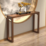 Moderne Konsole Flurtisch - Marmor & verspiegeltes Display Stilvolles Eingangsregal hinter Sofa Aufbewahrung Runde & Rechteckige Basis Schwebender TV-St&auml;nder Wandmontierte Medienkonsole