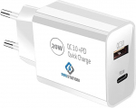 Pipestation 20W Euroopa USB laadimisseade USB-C kiirlaadijaga | Euroopa kaasaskantav universaalne reisimisadapter Hispaania, Itaalia, Kreeka, Prantsusmaa, Euroopa | EU Plug to 2
