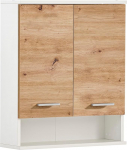 Schildmeyer Palermo 157640 Wall Cupboard, Matt White/Artisan Oak Decor, 59.8 x 20.5 x 70.8 cm