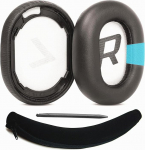 TaiZiChangQin asendusk&otilde;rvapadjad, mis &uuml;hilduvad Plantronics BackBeat Pro 2 / Voyager 8200 UC k&otilde;rvaklappidega Valgusnahast k&otilde;rvapadjad peakattekomplektiga