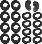 8 paari pehme silikoonist libisemiskindlad mustad traadita Bluetooth k&otilde;rvaklapid k&otilde;rvaklappide komplektid asendustarvikud, mis &uuml;hilduvad Samsung Galaxy Buds Live k&otilde;rvaklappidega