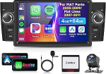 4G 64G VECHTEL 7-tolline Bluetooth autoraadio Fiat Punto 2005-2009/Fiat Linea 2007-2011 Carplay Android auto, DSP EQ, WiFi GPS, Mirror Link, RDS/FM raadio 2 DIN koos AHD tagurduskaameraga