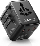 ORICO reisiadapter &uuml;lemaailmne 5-in-1 pistikupesa adapter 20W PD kiirlaadimisega, 2 USB-C ja 1 USB-A, reisipistik 2 kaitsmega Euroopasse, &Uuml;hendkuningriiki, USA-sse, Aasiasse - ideaalne reisimiseks vajalik - UA