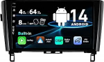 SXAUTO Android 14 autoraadio Nissan XTrail Qashqai j11 Rouge (2014-2018) - Sisseehitatud Carplay/Android Car - Kaamera + MIC - 4G + 64G - DAB 360-CAM roolijuhtimiss&uuml;steem Fast Boot WiFi - 2 DIN IPS 9