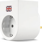 REV Travel Adaptor Traveler - reisipistikupesa Saksa pistikute kasutamiseks &Uuml;hendkuningriigis, valge