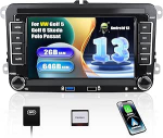 SIXWIN 2+64G Android 13 autoraadio VW Golf 5 6 Touran Polo Touran raadio koos Carplay/Android autoga, 7-tolline mahtuvuslik puuteekraan WiFi GPS Bluetooth FM/RDS EQ 2USBiga