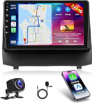 Carplay autoraadio Ford Fiesta 2009-2014, 2GB + 64GB traadita Android autoraadio puuteekraan Bluetooth GPS SWC WiFi Mirror Link EQ USB FM/RDS + AHD/CVBS tagakaamera