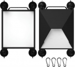 DANLIKT 2 in 1 Starlink Mini iminapakettide paigaldamine kaitsev silikoonist &uuml;mbris 4 tugeva iminapaketi jaoks Starlink Mini reisimine auto paat paat RV