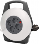 Orno AE-13113(GS)/G Mini kaablirull 10 m, 4 pistikupesa, aluse ja lastekaitse kontaktidega, 2300 W / 10 A, 230 V, 50 Hz, m&otilde;&otilde;tmed 22,5 x 28 x 8 cm