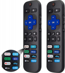 Fourmor (2-pack) asenduspult Roku TV jaoks, mis &uuml;hildub Roku sisseehitatud TCL/LG/Hisense/Philips/Sharp/Onn/Insignia/Element TV-ga 【Ei Roku Stickile ja Boxile】