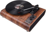 VOKSUN plaadim&auml;ngija Bluetooth, vin&uuml;&uuml;lplaadim&auml;ngija, plaadim&auml;ngija koos k&otilde;lariga, Aux RCA AM FM k&otilde;rvaklappide pesa, kaasaskantav Retro plaadim&auml;ngija, p&auml;hkelpuu