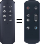 TCNOUMT Asendusventilaatori kaugjuhtimispult Levoit 36" tornventilaatorile ja &otilde;hupuhastajale magamistoas LTF-F361-WUS LTF-F361-KUS LTF-F362-WAE valge