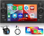 6G + 128G 8-tuumaline Android autoraadio Ford Transit Fiesta Focus Galaxy Mondeo C-Max S-Max Connect koos Carplay Android autoga, Hodozzy 7-tolline puuteekraan Bluetooth navigatsiooniga WiFi FM / RDS tagurdamine