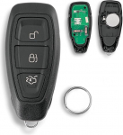 433 MHz 3 nupuga kaugjuhtimispult Ford Mondeo 2007 v&otilde;tme jaoks Ford Focus MK4 kaugjuhtimispult Fiesta Focus Kuga Galaxy B-MAX S-MAX C-MAX FCCID: KR55WK48801 koos ID63 kiibiga v&otilde;tmehoidjaga