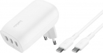 Belkin BoostCharge USB C-laadija kolme pordi ja PPS (67W) USB-C PD 3.1 v&otilde;imekusega iPhone kiirlaadija iPhone 16 seeria, 15 seeria, MacBook Pro, AirPods, Galaxy, USB-C / USB-C kaabli jaoks.