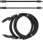 SOLARTRONICS pikenduskaabel 4 mm&sup2; H1Z2Z2-K P&auml;ikesekaabel R&otilde;duelektrijaama &uuml;henduskaabel Must pistikuga m&otilde;lemal k&uuml;ljel p&auml;ikesepaneelidele PV GAK. Valmistatud Saksamaal (2 x 5 m)