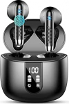 Drsaec Bluetooth 5.4 k&otilde;rvaklapid, 2026 In-Ear k&otilde;rvaklapid Traadita Bluetooth 6D Deep Bass juhtmevabad k&otilde;rvaklapid 4 ENC mikrofoniga / 56 tundi, m&uuml;ravastased k&otilde;rvaklapid, USB-C, IP7 veekindlad spordik&otilde;rvaklapid