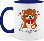 Mug 325 ml - Statement - Du schaffst das! - Karu - 325 ml - tumesinine - &uuml;tlused kohvitass Lausung The Coffee Cups Statement Mug with Cocoa Mug Warming