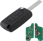 Heart Horse FSK 433 MHz autov&otilde;tme kest koos 3 nupuga asendusv&otilde;tme kaugjuhtimispuldi CE0523 jaoks Peugeot 207 307 407 607 C2 C3 C4 C5 Berlingo Picasso koos PCF7941 kiibiga HU83 tera