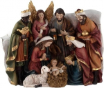 Inmaculada Romero IR Mystery Birth Nativity Scene One Piece 23cm Resin Figurine Baby Jesus Virgin Mary Three Kings Angels Unisex Length (cm): 23