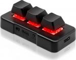 USB Mini klaviatuur 3 nuppu Mini klaviatuur traadita USB 2 in 1 mehaaniline m&auml;nguklahvistik Hot Key kohandatud programm RGB LED m&auml;ngimiseks OSU kontorit&ouml;&ouml;ks