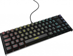 Energy Sistem Gaming Keyboard ESG K4 Compact RGB Gamer Keyboard (69 klahvi, RGB tuled, eemaldatav kaabel, membraan) - must