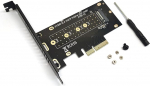 M.2 NVME SSD PCI-E adapterikaart M.2 PCIe PCIe 3.0 x4 adapteriks - toetab M.2 PCIe NVMe/AHCI SSD 2280, 2260, 2242, 2230.