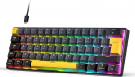 MAGIC-REFINER MK37 8000Hz Rapid Trigger Keyboard, 0,04 mm RT t&auml;psus, QWERTZ Wired RGB 60% m&auml;nguklaviatuur magnetilise l&uuml;litiga, reguleeritav k&auml;ivitamine, Snap Tap, PC/Mac, Star Black