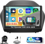 Roinvou 4+64G Android 15 Autoradio f&uuml;r Hyundai IX35 2010-2015 mit Carplay Android Auto, 10 Zoll Auto Radio Incell Touchscreen mit GPS Bluetooth EQ WiFi RDS FM SWC MIC R&uuml;ckfahrkamera