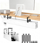 Paindliku kaablikanalisatsiooni laua all, 90 cm, puurimata, kaablijuhtimise laud, valge, vastupidav veekindel kaablikanal 16 kaabliga kontoritele kontorisse ja koju