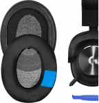 Geekria Comfort Cooling Gel-Infused Cloth asendusk&otilde;rvapadjad Logitech G Pro, G433, G233 k&otilde;rvaklappidele, k&otilde;rvapadjad, k&otilde;rvapadjad asendamine (ekstra paks)