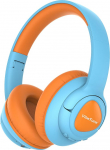VibeTune laste Bluetooth-k&otilde;rvaklapid, 60 tundi m&auml;nguaega, helitugevuse piir 85/94 dB, Bluetooth 5.4, C-t&uuml;&uuml;pi kiirlaadimine, kokkupandavad juhtmevabad k&otilde;rvaklapid lastele, sinised