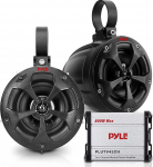 Pyle 800W merek&otilde;larid koos v&otilde;imendiga - 4-tolline veekindel t&auml;ispiirkonna veekindel stereok&otilde;larite s&uuml;steem RCA, AUX ja MP3 audio sisendkaabliga ATV UTV 4X jaoks