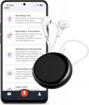 MMOBIEL AI Voice Recorder - 32GB &uuml;mmargune digitaalne helisalvesti koos rakenduse juhtimisega, AI transkriptsioon ja kokkuv&otilde;te, reaalajas t&otilde;lge, Bluetooth, AI k&otilde;rvaklappide taasesitus koosolekute, k&otilde;nede jaoks