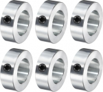 hankekaart 6-teiliges Set Schraubenmanschetten, 3,5 cm Bohrung, verzinkter Karbonstahl, Schaftmanschetten, 5,1 cm Au&szlig;endurchmesser, 11/16 Zoll Breite, Schloss-Achsenmanschettenklemme (hohl, leicht)