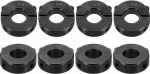 sourcing map 8 Pack Double Split Shank Collar for 1/2" Shank, Two Piece Clamp Collar, 1.5" OD Diameter, 1.5" Width, Black Oxide Steel Lock Clamp, Set Screw Style