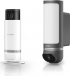 Bosch Smart Home Intelligent Security Camera Set, 1 x Outdoor Camera II, Anthracite, 1 x Indoor Camera II, 1080p Full HD Resolution with Integrated Alarm Siren, Compatible with Amazon Alexa
