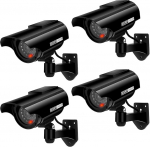AlfaView Camera Dummy Solar Powered Surveillance Camera Fake Camera Dummy Camera Dummy Indoor Outdoor Fake Surveillance Home Security Security