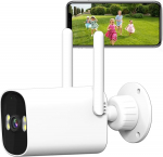 ANTELA v&auml;livalvekaamera, 2K 3MP WLAN IP-kaamera 2-suunalise heliga, 30 m t&auml;isv&auml;rviline &ouml;&ouml;n&auml;gemine, IP66 veekindel, isiku tuvastamine ja liikumistuvastus, 2,4 GHz.