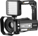 ORDRO AE20 5K videokaamera videokaamera, 1080P Full HD IR &ouml;&ouml;n&auml;gemisega vlogimiskaamera YouTube'ile koos v&auml;lise IR &ouml;&ouml;tulega, objektiivi kapuuts, stabilisaator, kaugjuhtimispult, 2 patareid