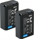 2 x SK aku Sony NP-FW50 | 1050 mAh - Sony Alpha 7 7II 7R 7S II 5100 6300 6500 // NEX-3 NEX-6 NEX-7 NEX-F3 // DSC RX10 // SLT A35 A55 // ZV-E10 jaoks.
