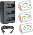 Newmowa asendusaku NP-BX1 (3 tk) ja kaasaskantav USB-laadija komplekt Sony NP-BX1 / M8 ja Sony DSC-RX100, DSC-RX100 II, DSC-RX100M II, DSC-RX100 III jaoks.
