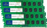 Timetec 32GB KIT (4x8GB) DDR3 1600 MHz (DDR3-1600) PC3-12800 (PC3-12800U) Non-ECC Unbuffered 1.5V CL11 2Rx8 Dual Rank 240 Pin UDIMM Desktop PC arvuti m&auml;lu RAM (SDRAM) mooduli uuendamine